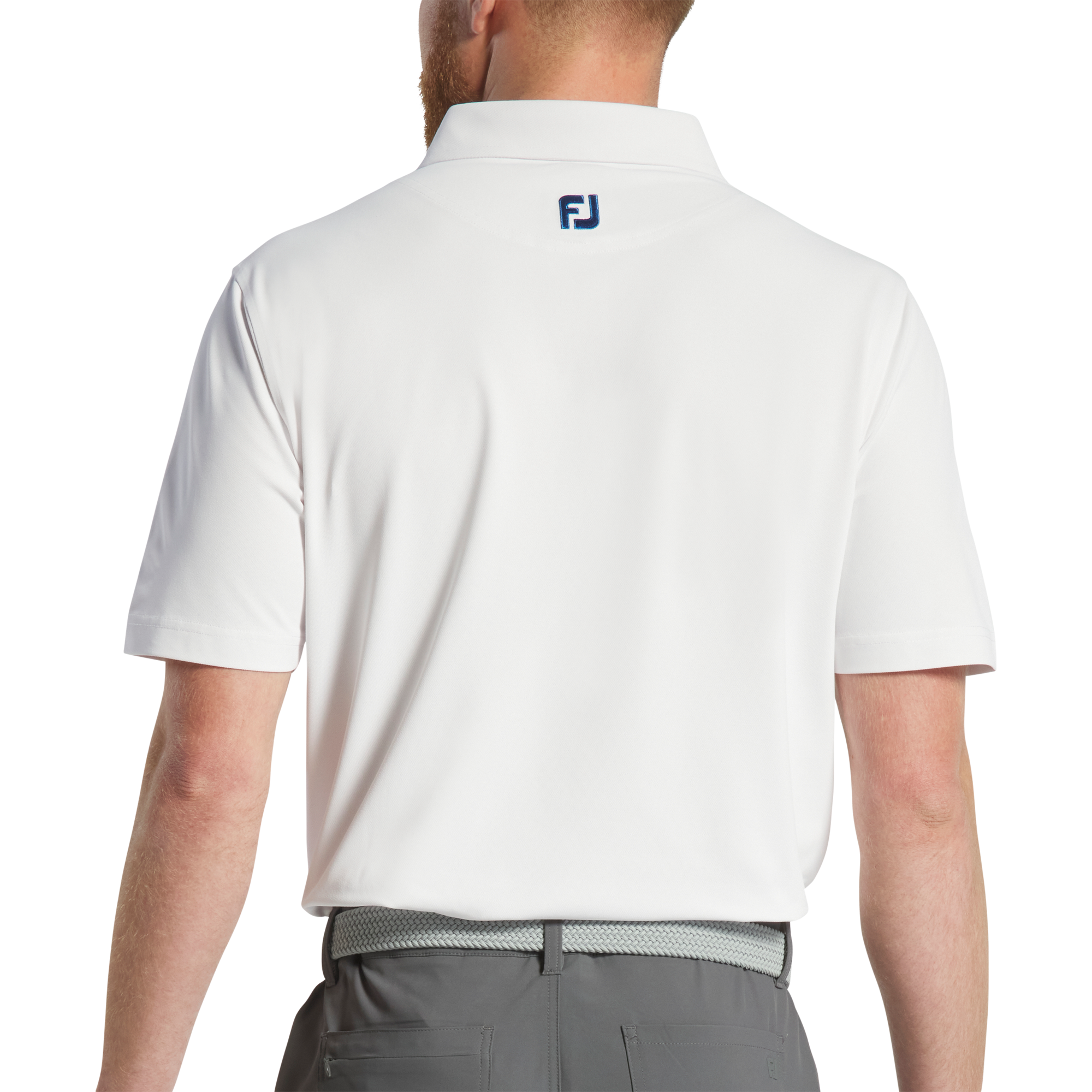 Solid Stretch Pique w/ Floral Trim