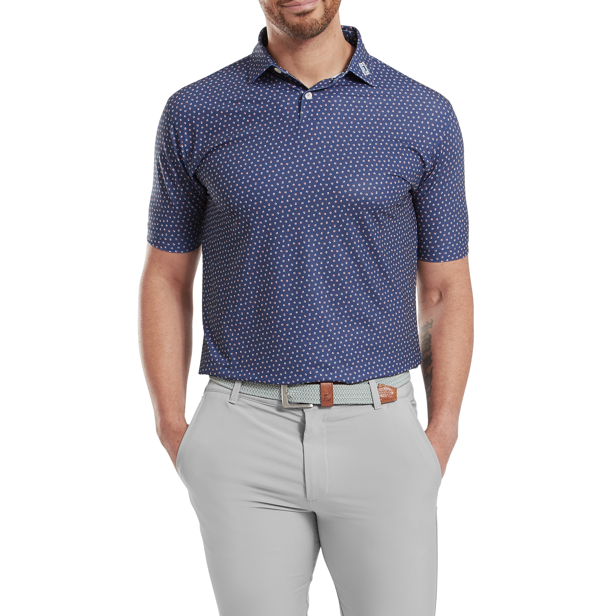 Bounce Print Stretch Pique