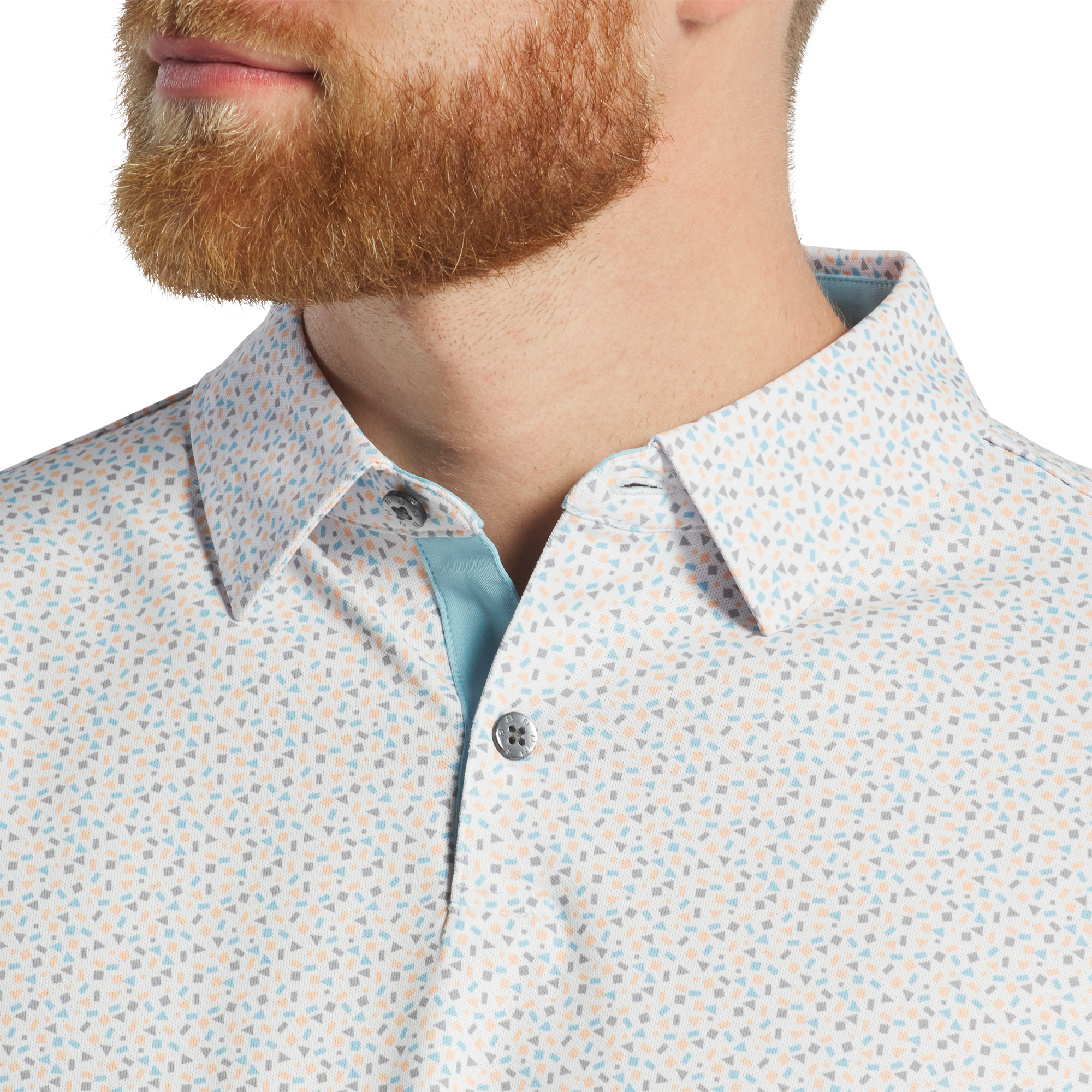 Geometry Print Stretch Pique