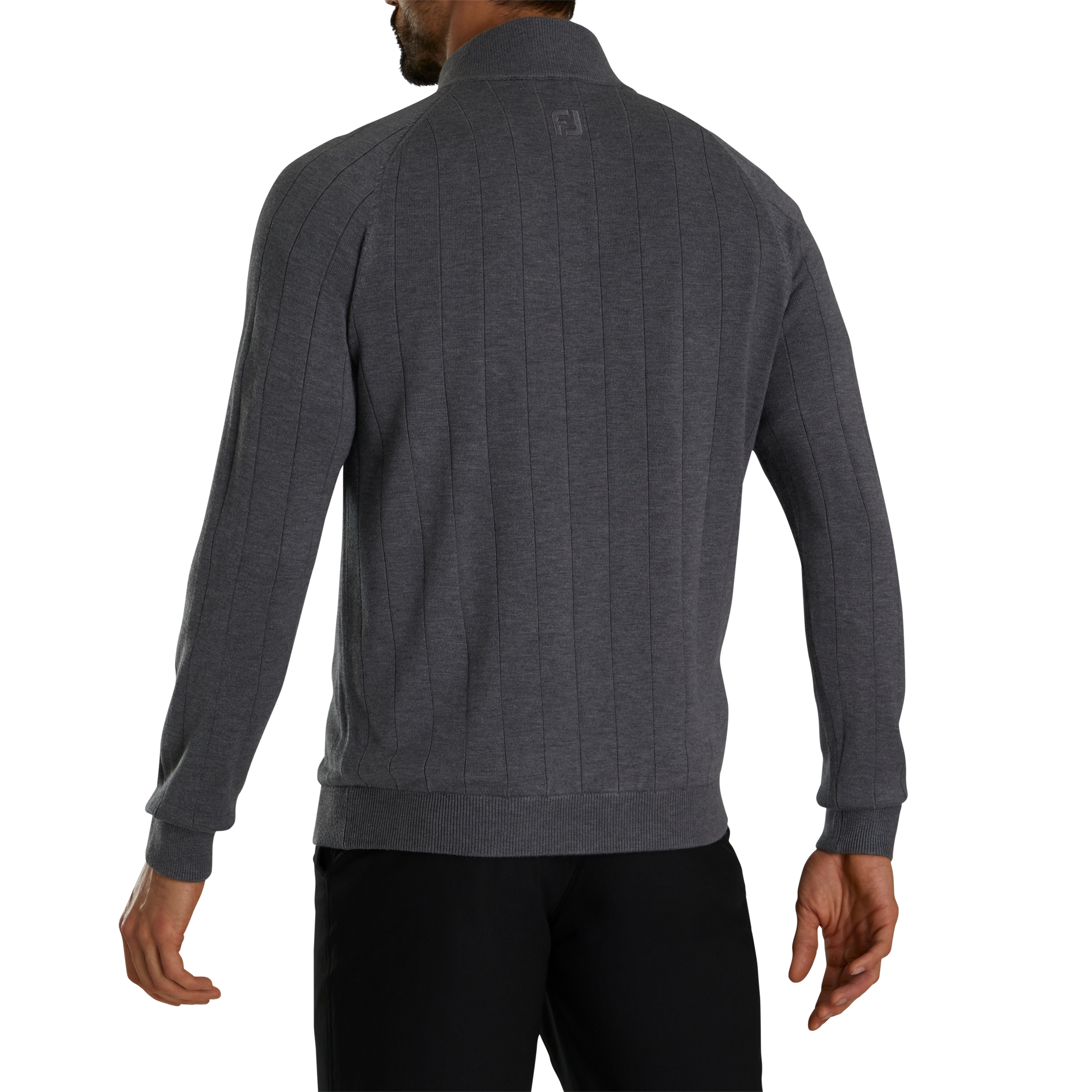 Wool Blend Drop Needle Lined Pullover