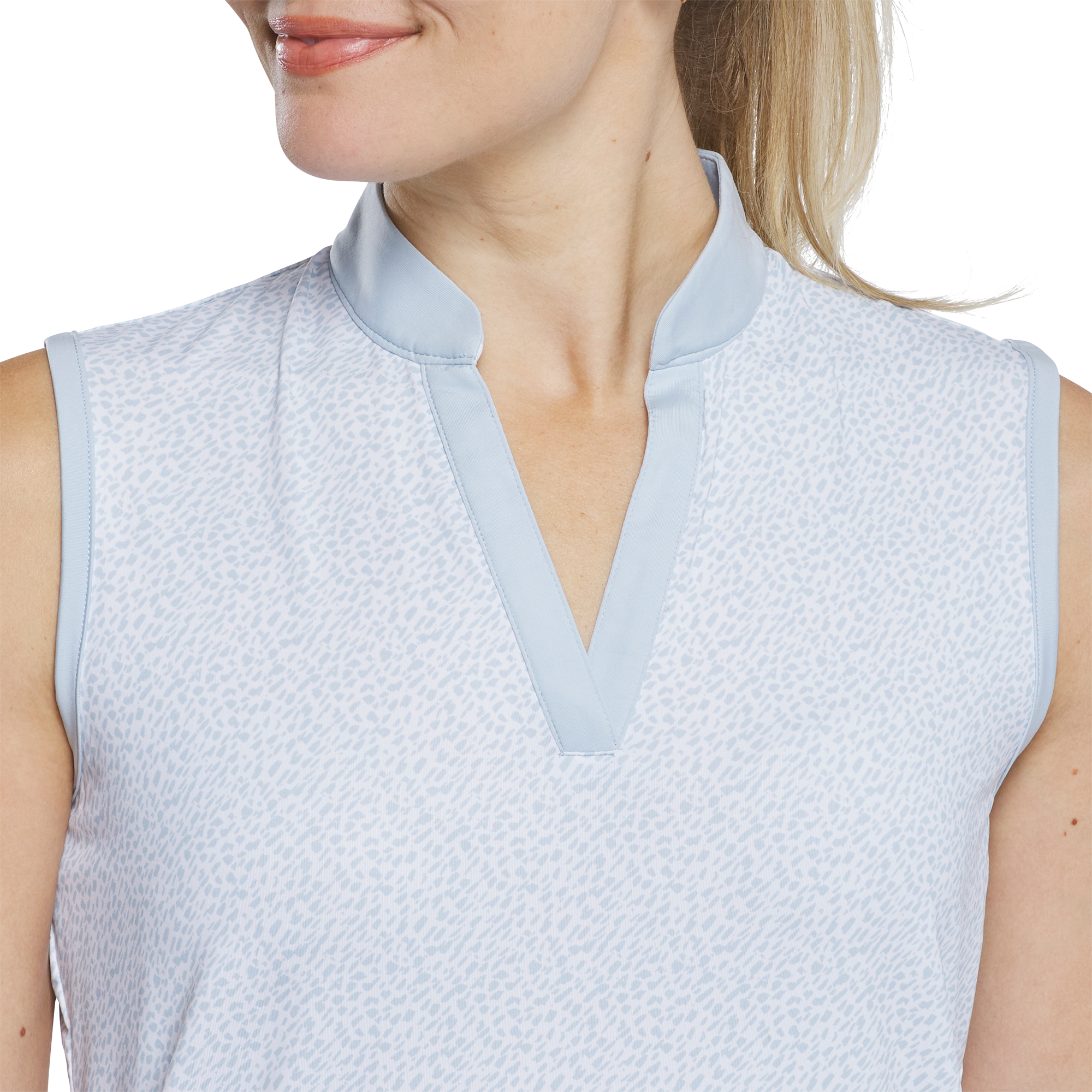 Open Placket Sleeveless Shirt