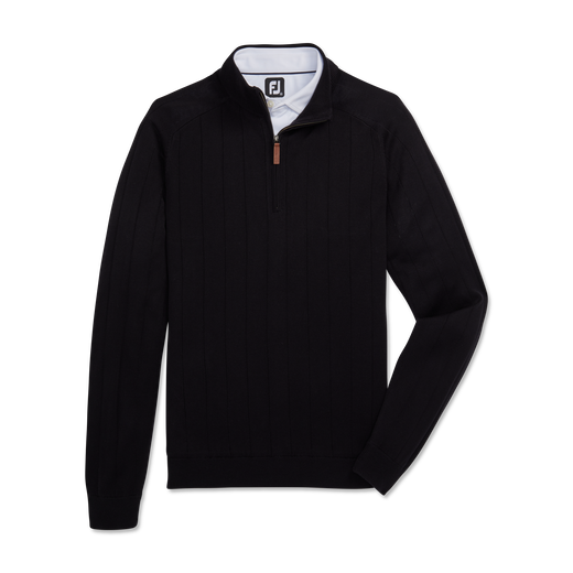 Wool Blend Drop Needle Lined Pullover