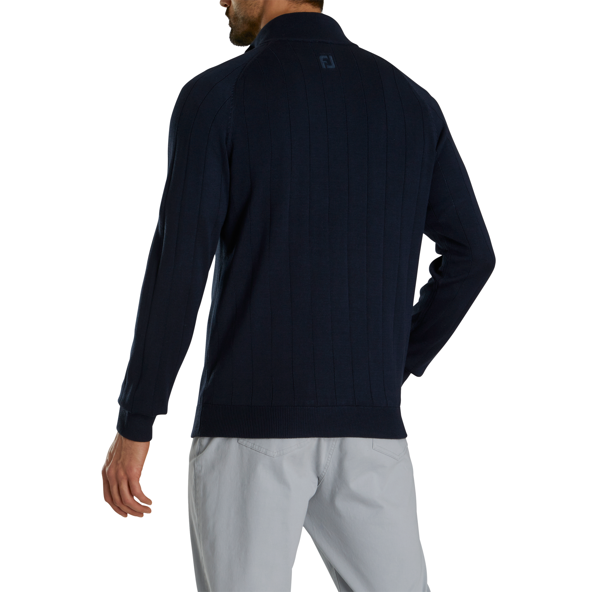 Wool Blend Drop Needle Lined Pullover