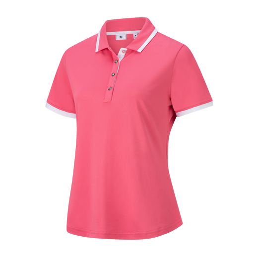 Stretch Pique Solid Shirt w/Trim