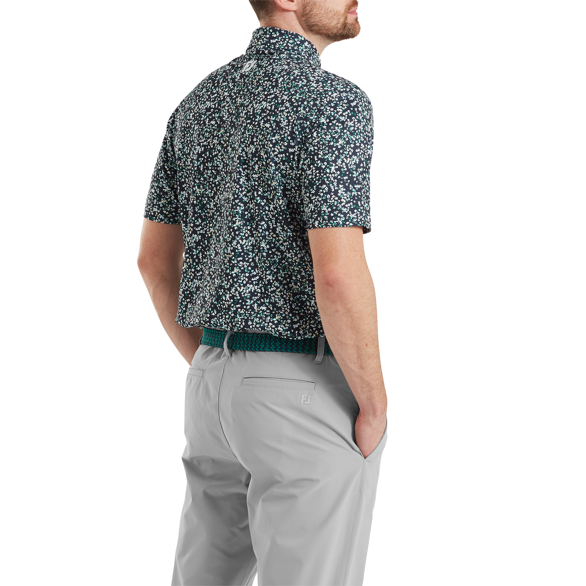 Watercolour Floral Print Pique